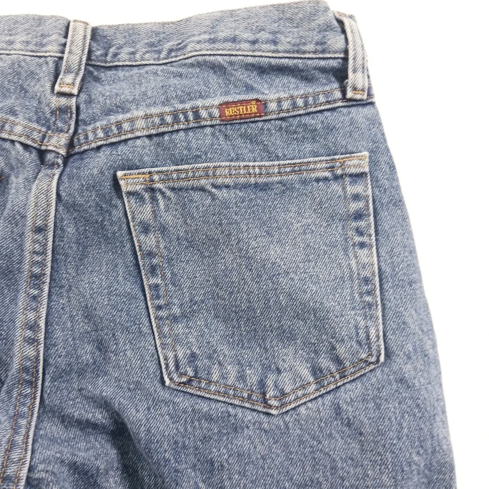 Rustler Regular Fit Straight Leg Blue Denim Jeans Mens 29x30 87619SW Medium Wash